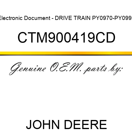 Electronic Document - DRIVE TRAIN PY0970-PY0992 CTM900419CD