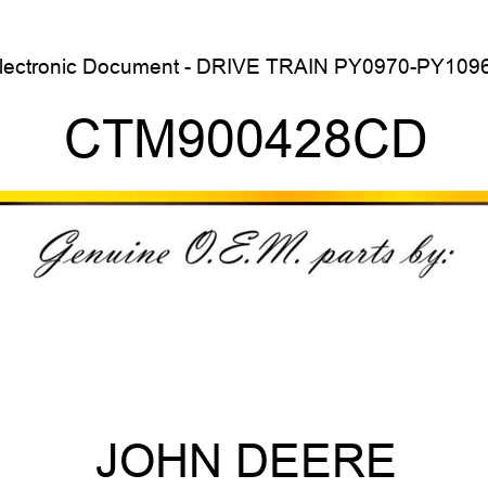 Electronic Document - DRIVE TRAIN PY0970-PY10962 CTM900428CD