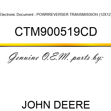 Electronic Document - POWRREVERSER TRANSMISSION (12X12) CTM900519CD