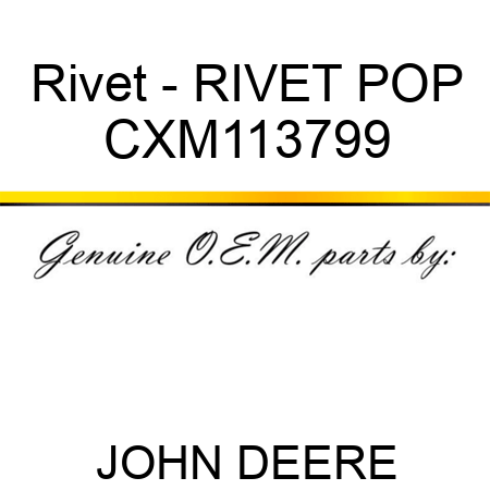 Rivet - RIVET, POP CXM113799