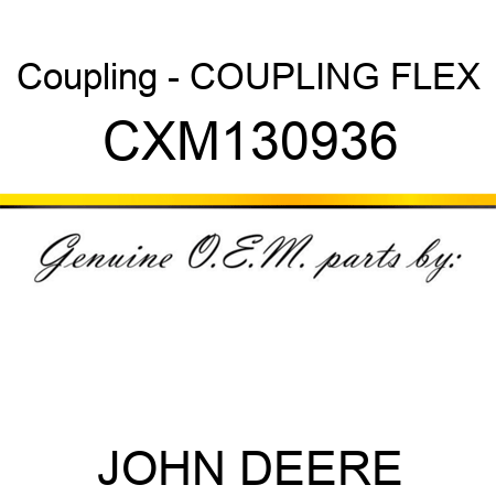 Coupling - COUPLING, FLEX CXM130936