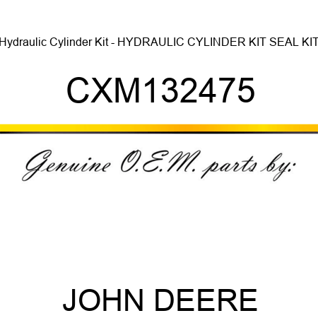 Hydraulic Cylinder Kit - HYDRAULIC CYLINDER KIT, SEAL KIT CXM132475
