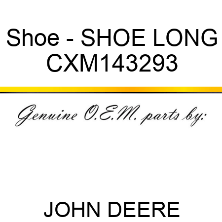 Shoe - SHOE, LONG CXM143293
