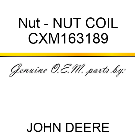 Nut - NUT, COIL CXM163189