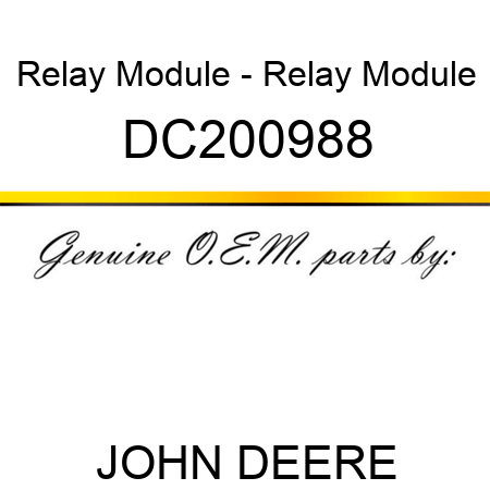 Relay Module - Relay Module DC200988