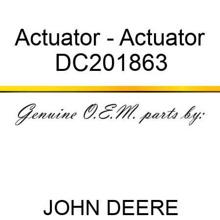 Actuator - Actuator DC201863
