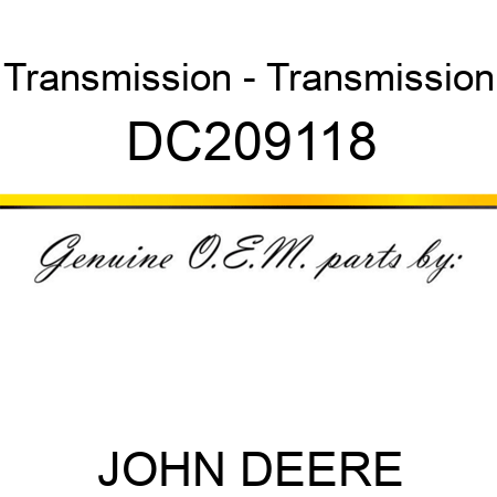 Transmission - Transmission DC209118