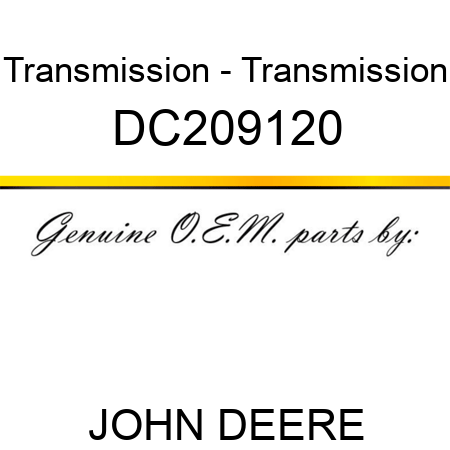 Transmission - Transmission DC209120