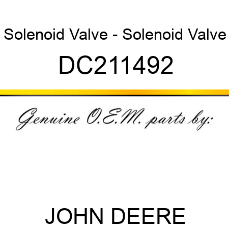 Solenoid Valve - Solenoid Valve DC211492