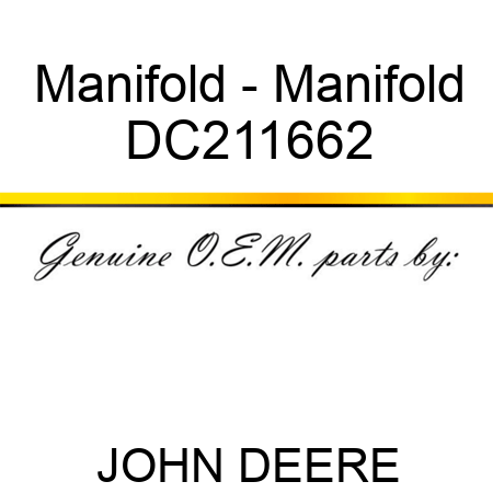 Manifold - Manifold DC211662