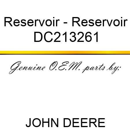 Reservoir - Reservoir DC213261