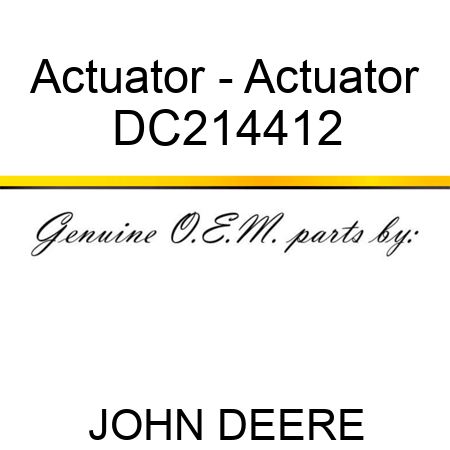 Actuator - Actuator DC214412