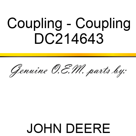Coupling - Coupling DC214643