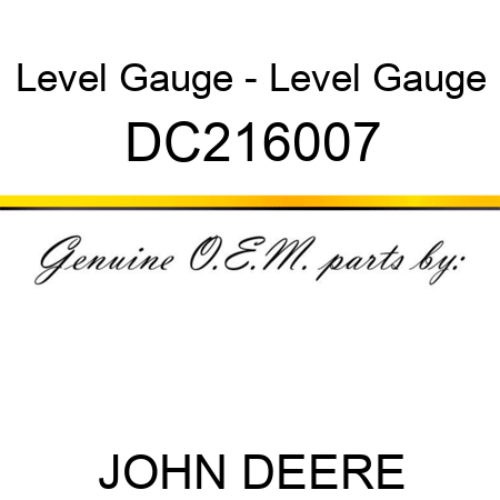 Level Gauge - Level Gauge DC216007