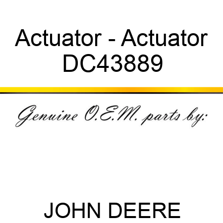 Actuator - Actuator DC43889