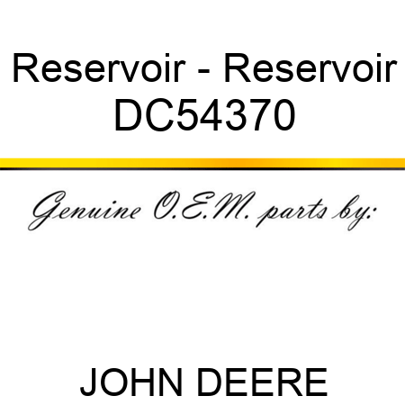 Reservoir - Reservoir DC54370