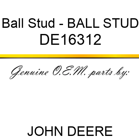 Ball Stud - BALL STUD DE16312