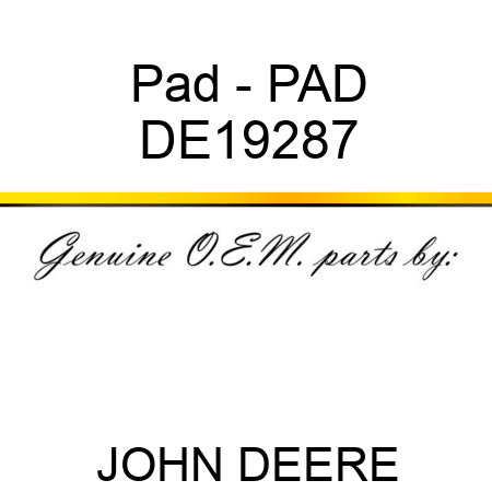Pad - PAD DE19287
