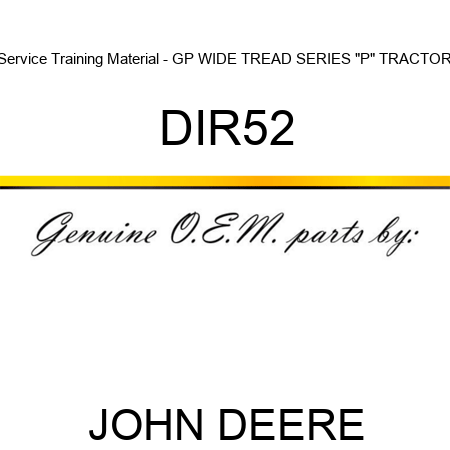 Service Training Material - GP WIDE TREAD SERIES 