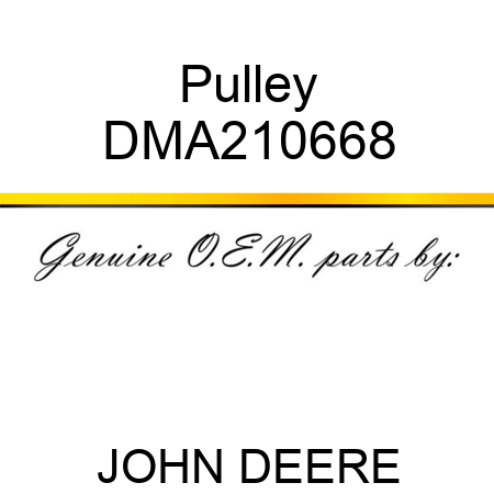 Pulley DMA210668