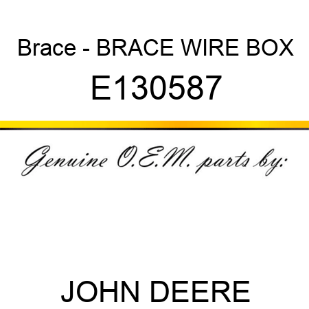 Brace - BRACE, WIRE BOX E130587