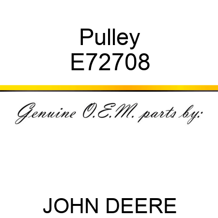 Pulley E72708