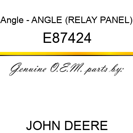 Angle - ANGLE, (RELAY PANEL) E87424