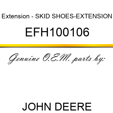 Extension - SKID SHOES-EXTENSION EFH100106