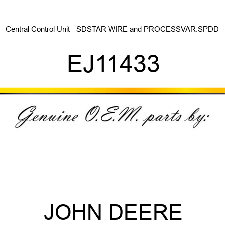 Central Control Unit - SDSTAR WIRE&PROCESS,VAR.SPDD EJ11433