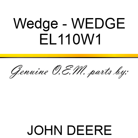 Wedge - WEDGE EL110W1