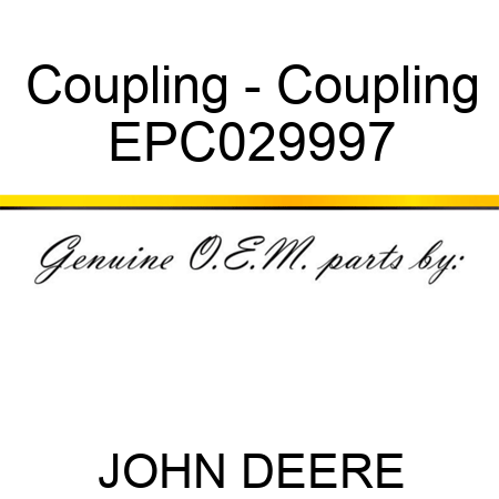 Coupling - Coupling EPC029997