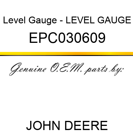 Level Gauge - LEVEL GAUGE EPC030609