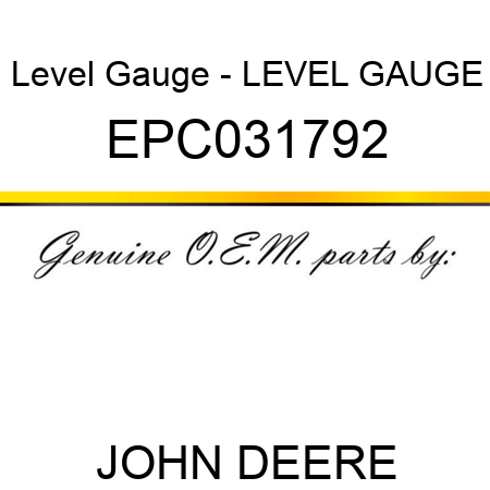 Level Gauge - LEVEL GAUGE EPC031792
