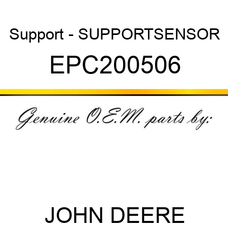 Support - SUPPORT,SENSOR EPC200506