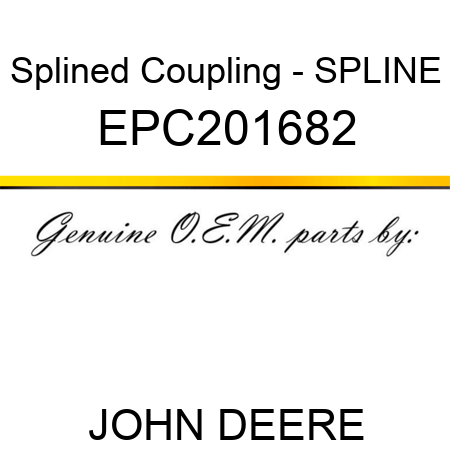 Splined Coupling - SPLINE EPC201682