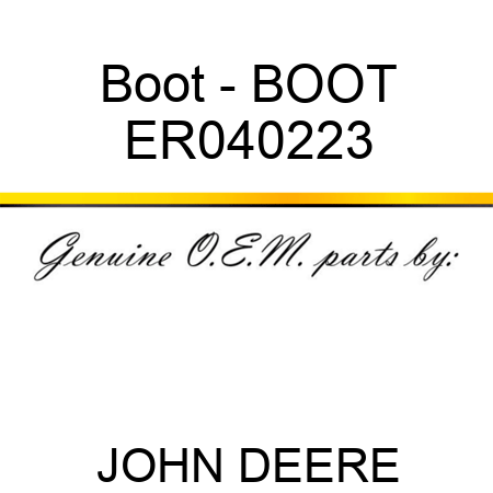 Boot - BOOT ER040223