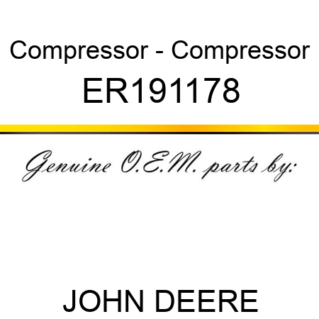 Compressor - Compressor ER191178