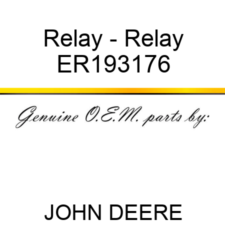 Relay - Relay ER193176