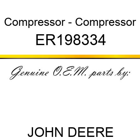 Compressor - Compressor ER198334