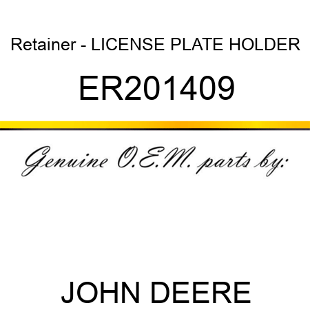 Retainer - LICENSE PLATE HOLDER ER201409