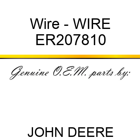 Wire - WIRE ER207810