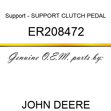 Support - SUPPORT CLUTCH PEDAL ER208472