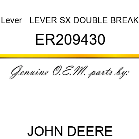 Lever - LEVER SX DOUBLE BREAK ER209430
