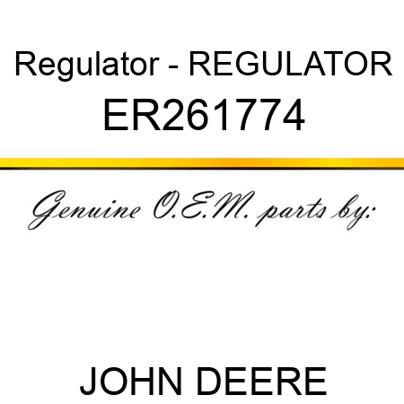 Regulator - REGULATOR ER261774