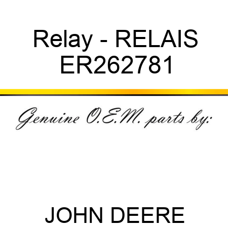 Relay - RELAIS ER262781