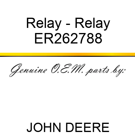 Relay - Relay ER262788