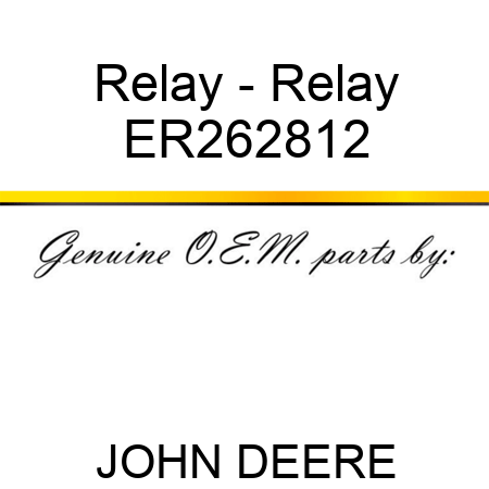 Relay - Relay ER262812