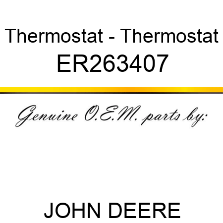 Thermostat - Thermostat ER263407