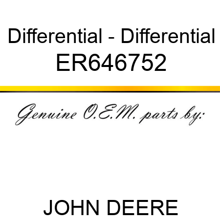 Differential - Differential ER646752