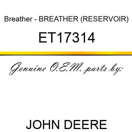 Breather - BREATHER (RESERVOIR) ET17314